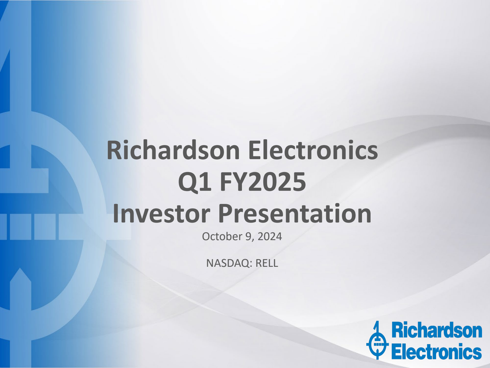 Richardson Electronics' Q1 2025 Slide Deck