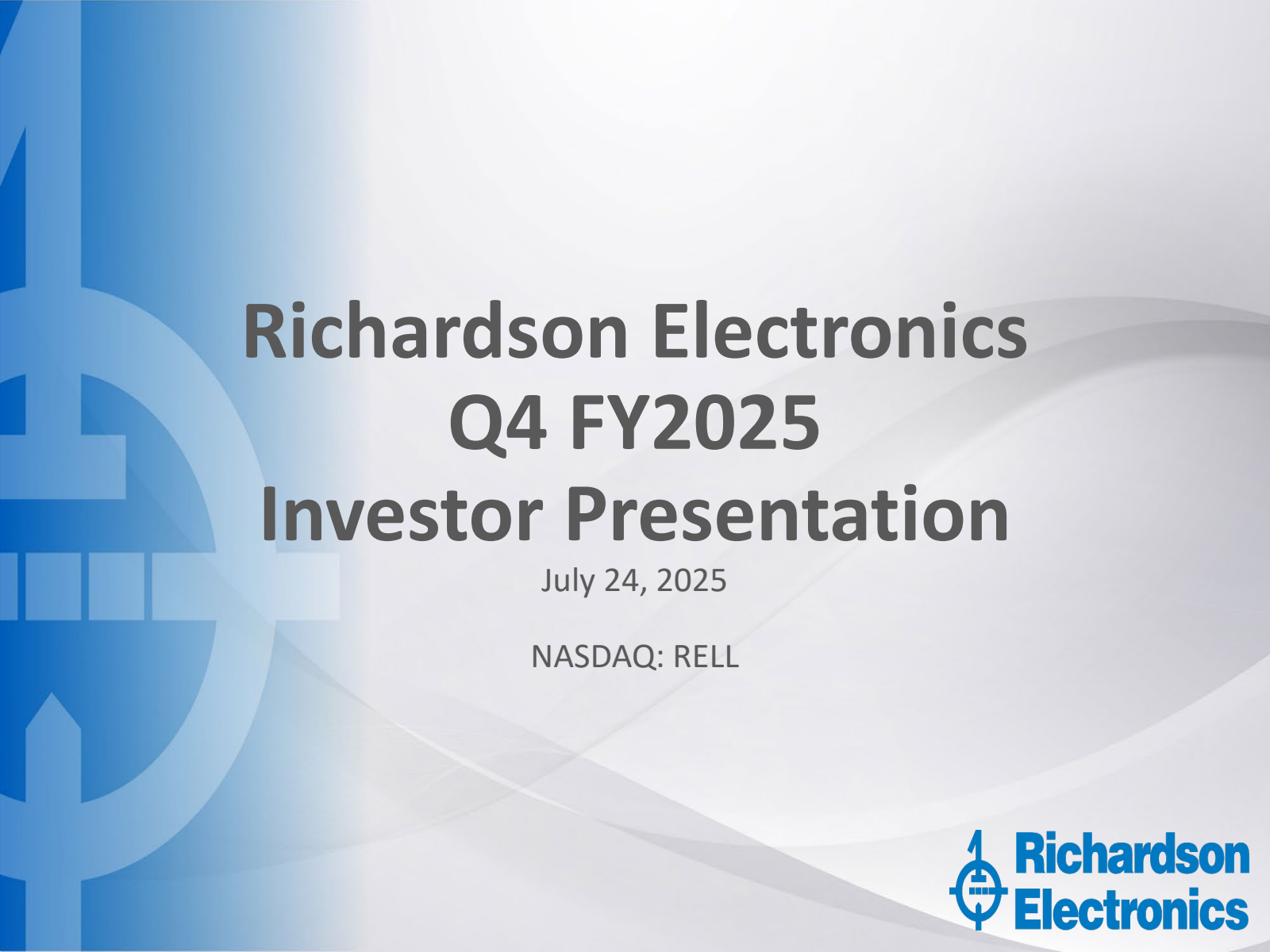 Richardson Electronics' Q4 2025 Slide Deck