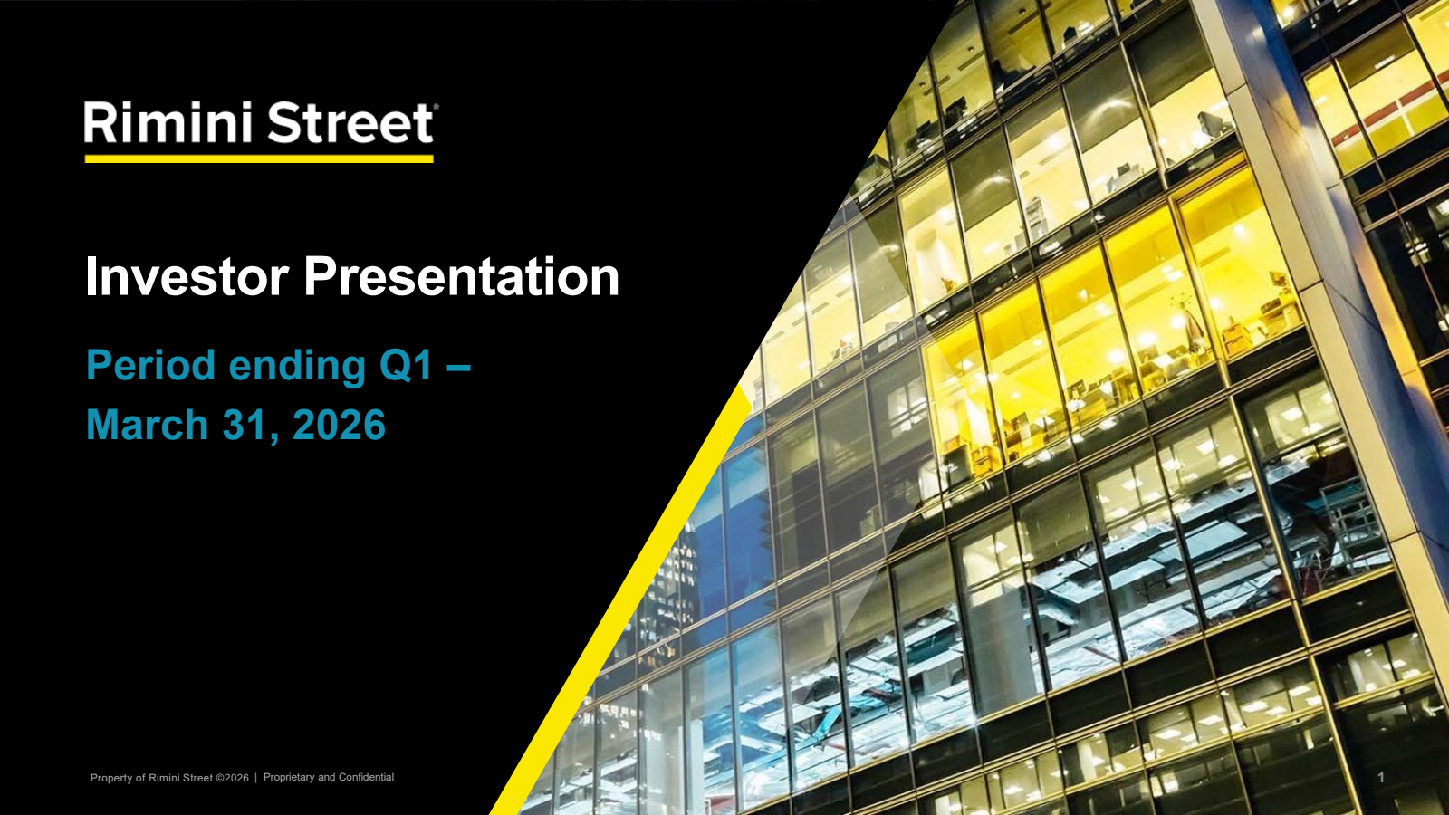 Rimini Street's Q1 2026 Slide Deck