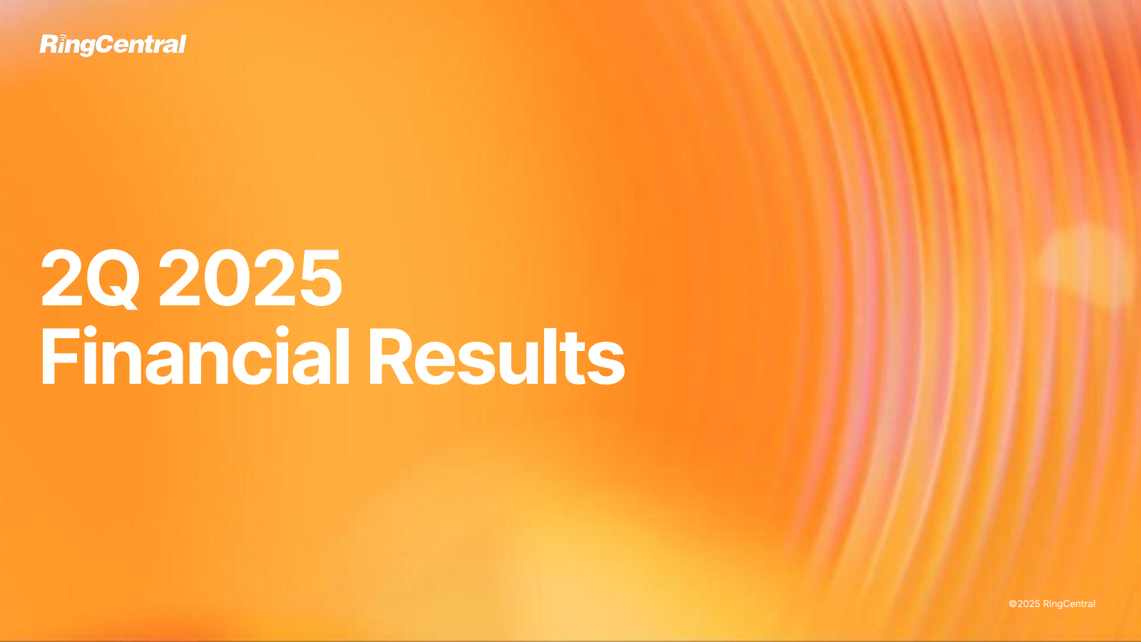Ringcentral's Q2 2025 Slide Deck