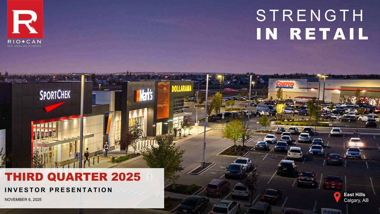RioCan Real Estate Investment Trust's Q3 2025 Slide Deck