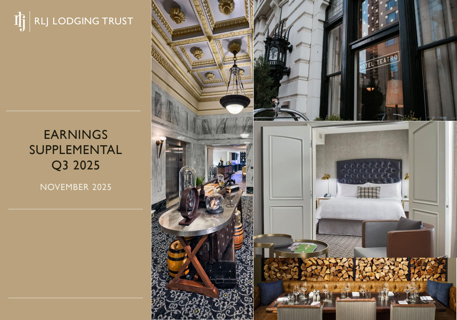 RLJ Lodging Trust's Q3 2025 Slide Deck