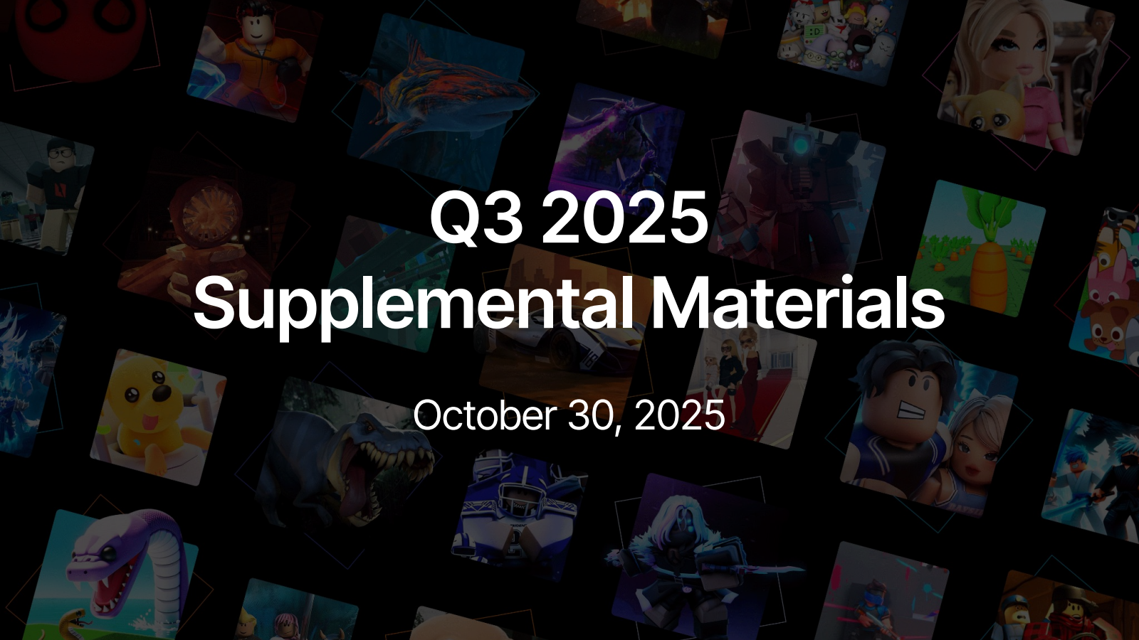Roblox's Q3 2025 Slide Deck