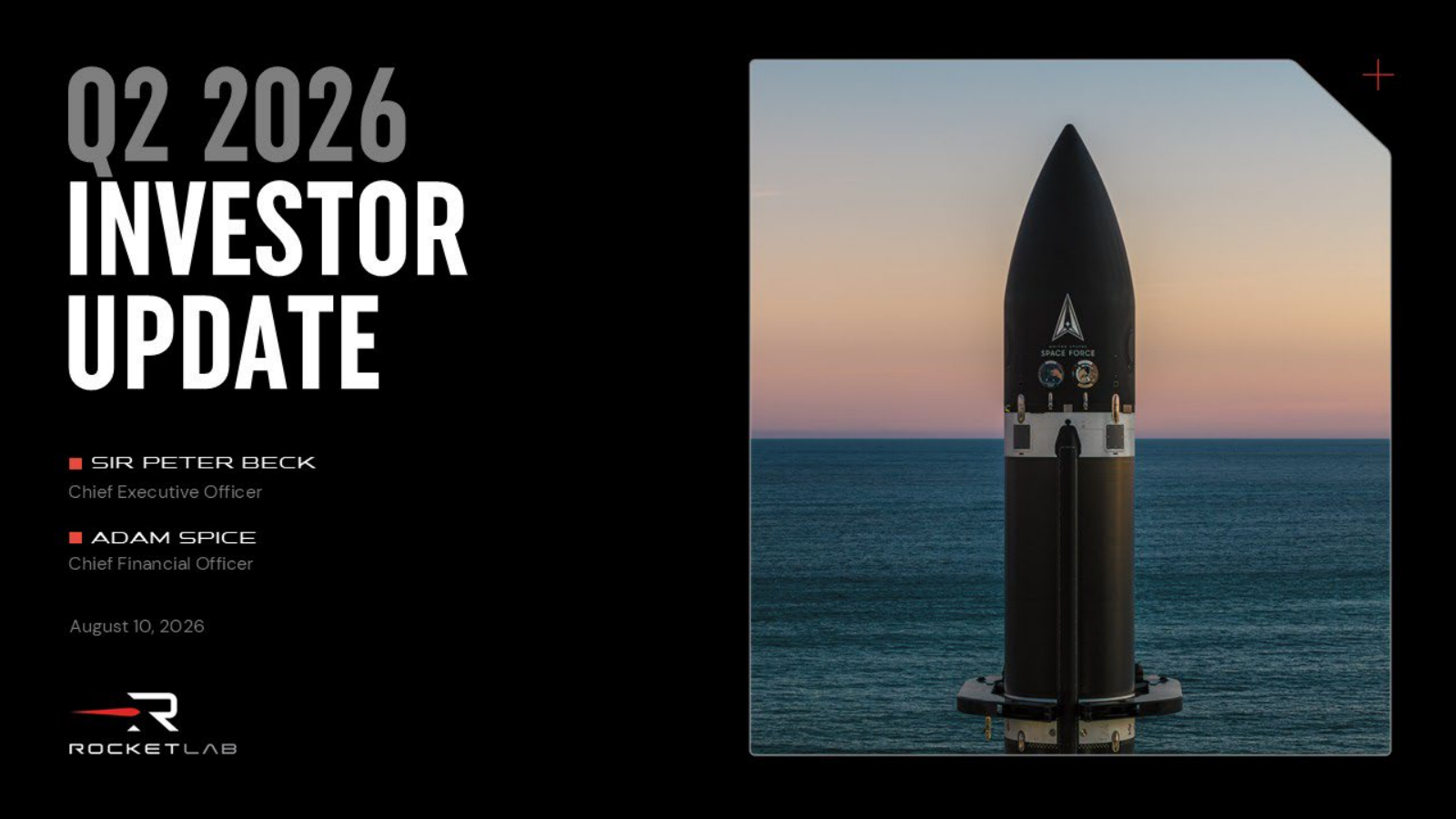 Rocket Lab's Q2 2026 Slide Deck