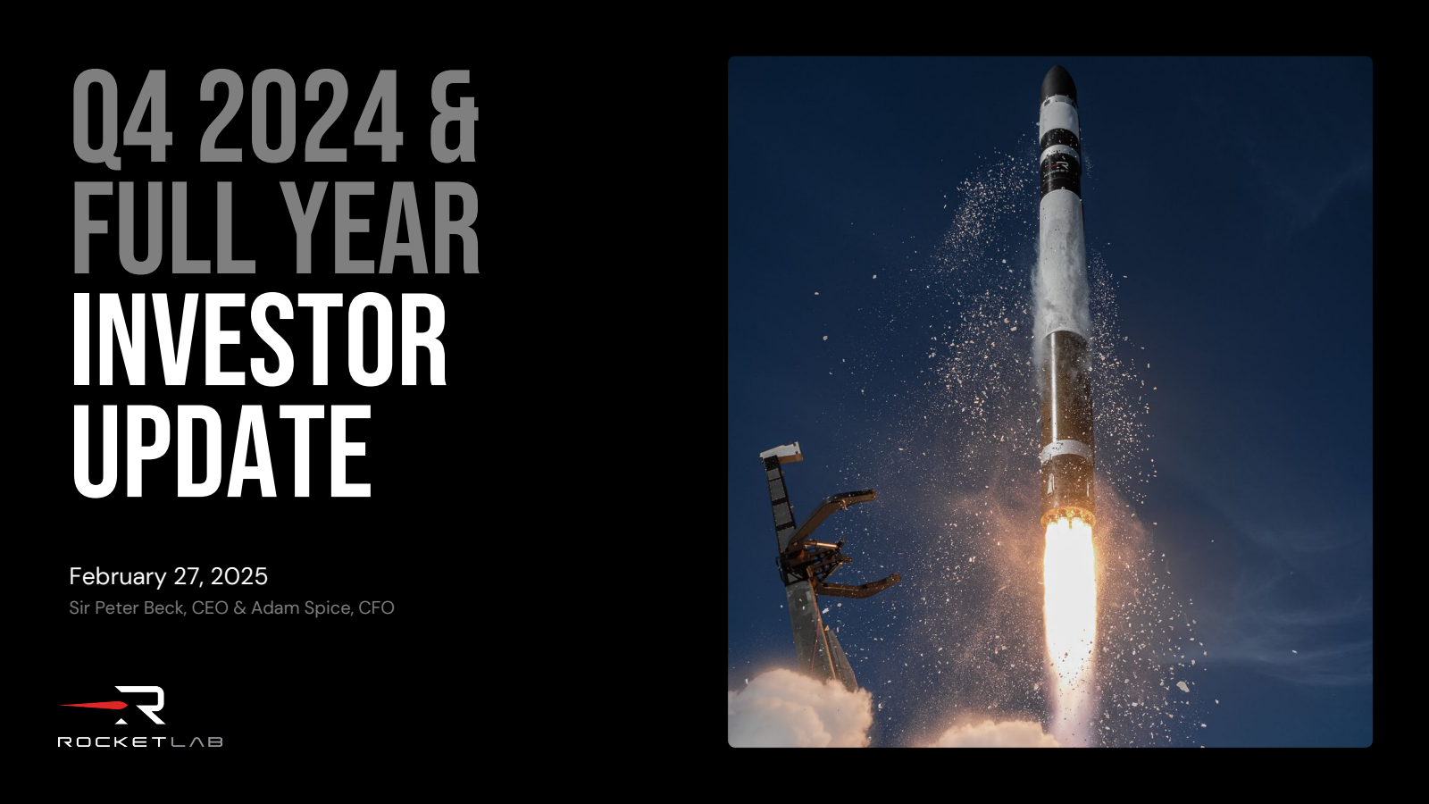 Rocket Lab USA's Q4 2024 Slide Deck