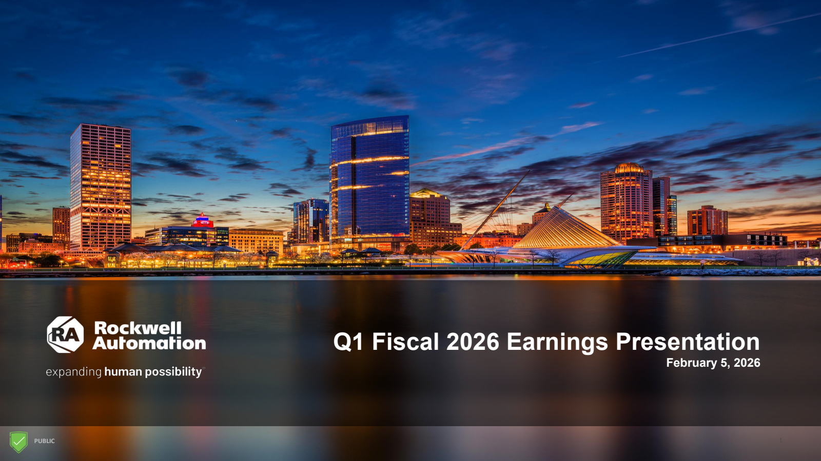 Rockwell Automation's Q1 2026 Slide Deck