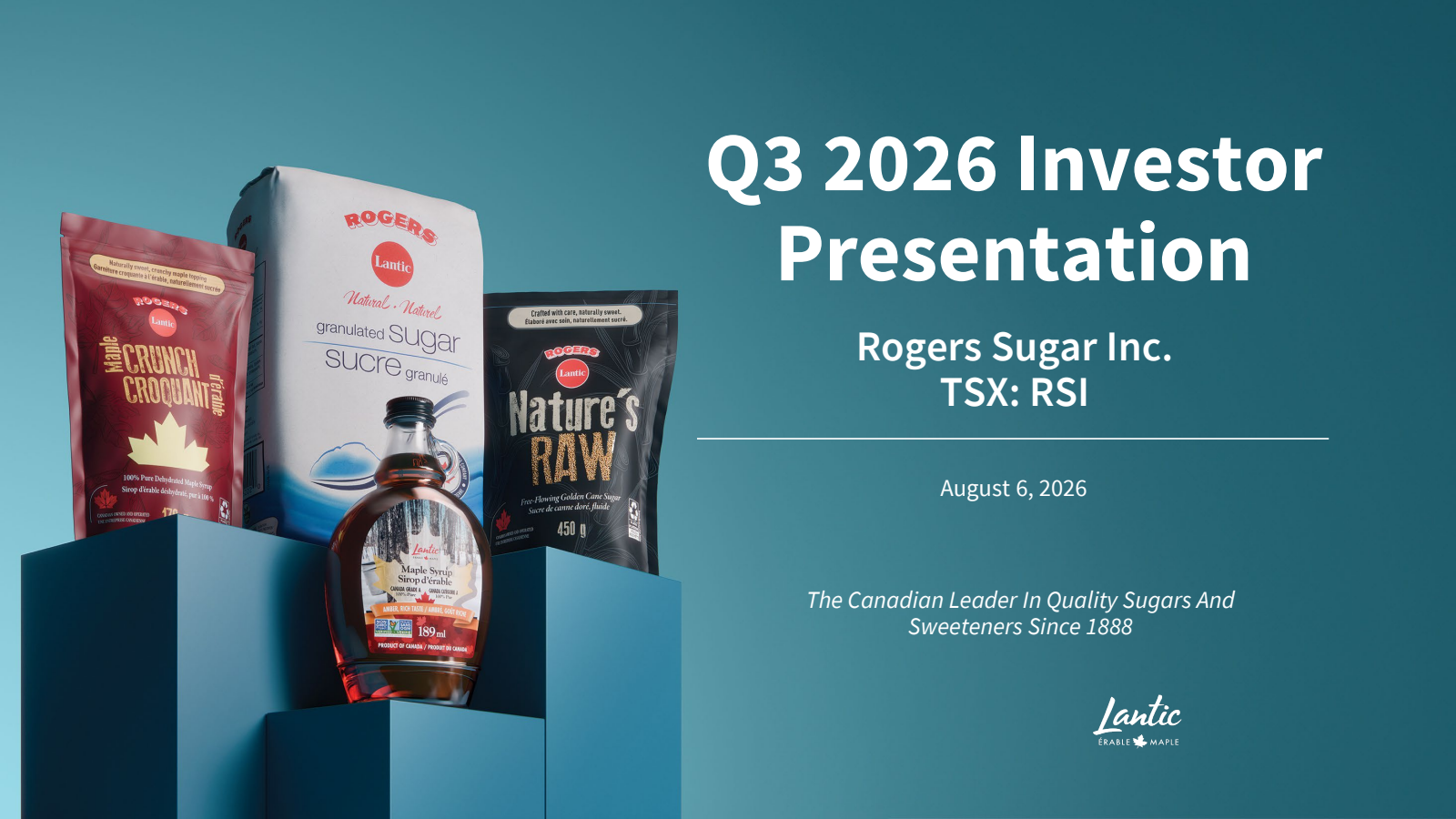 Rogers Sugar's Q3 2026 Slide Deck