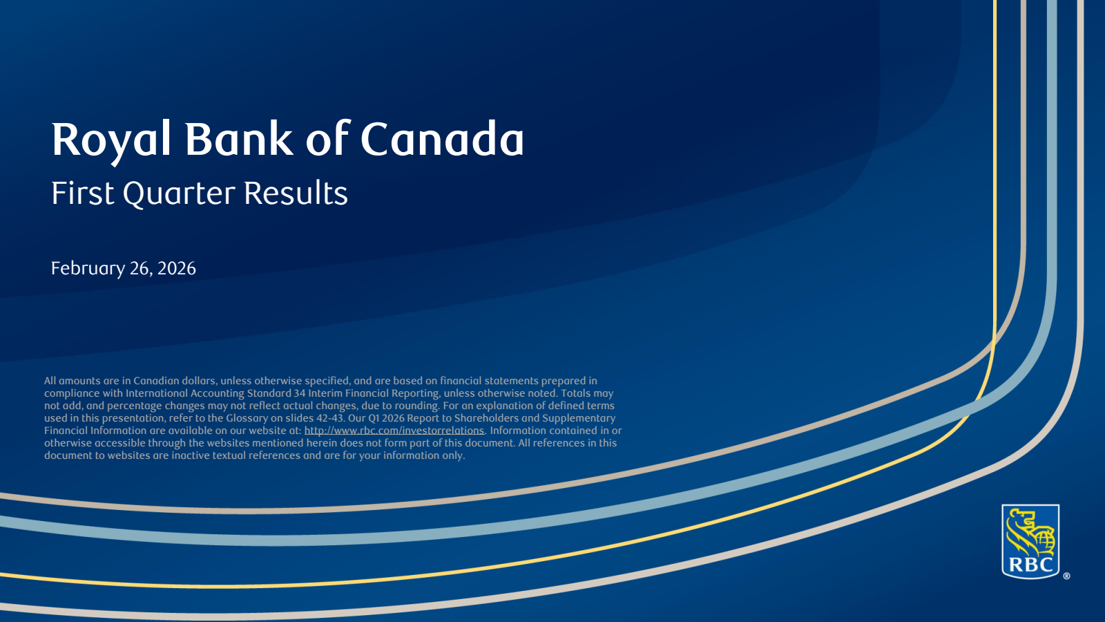 Royal Bank Of Canada's Q1 2026 Slide Deck