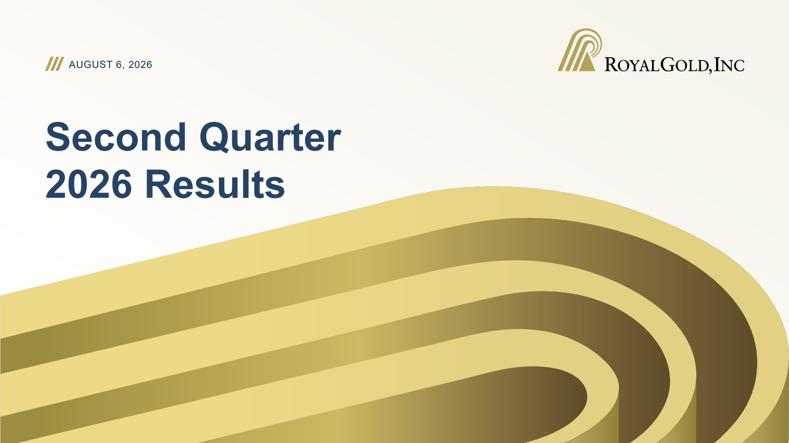 Royal Gold's Q2 2026 Slide Deck