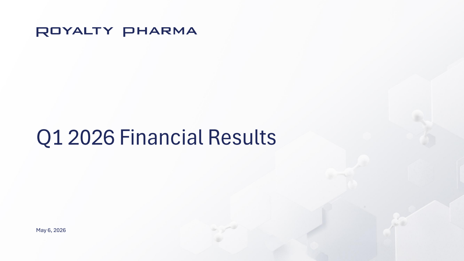 Royalty Pharma's Q1 2026 Slide Deck