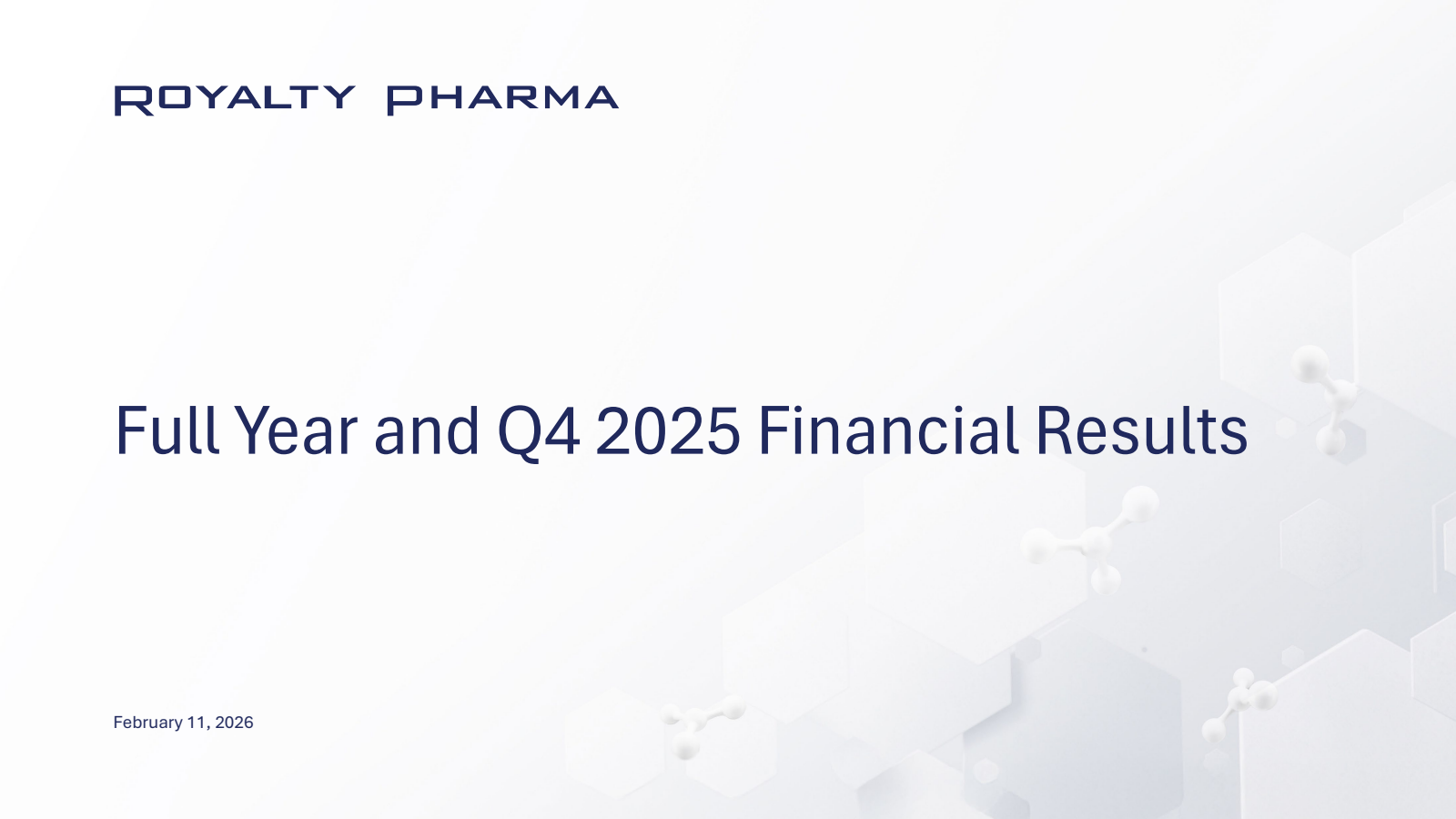 Royalty Pharma's Q4 2025 Slide Deck