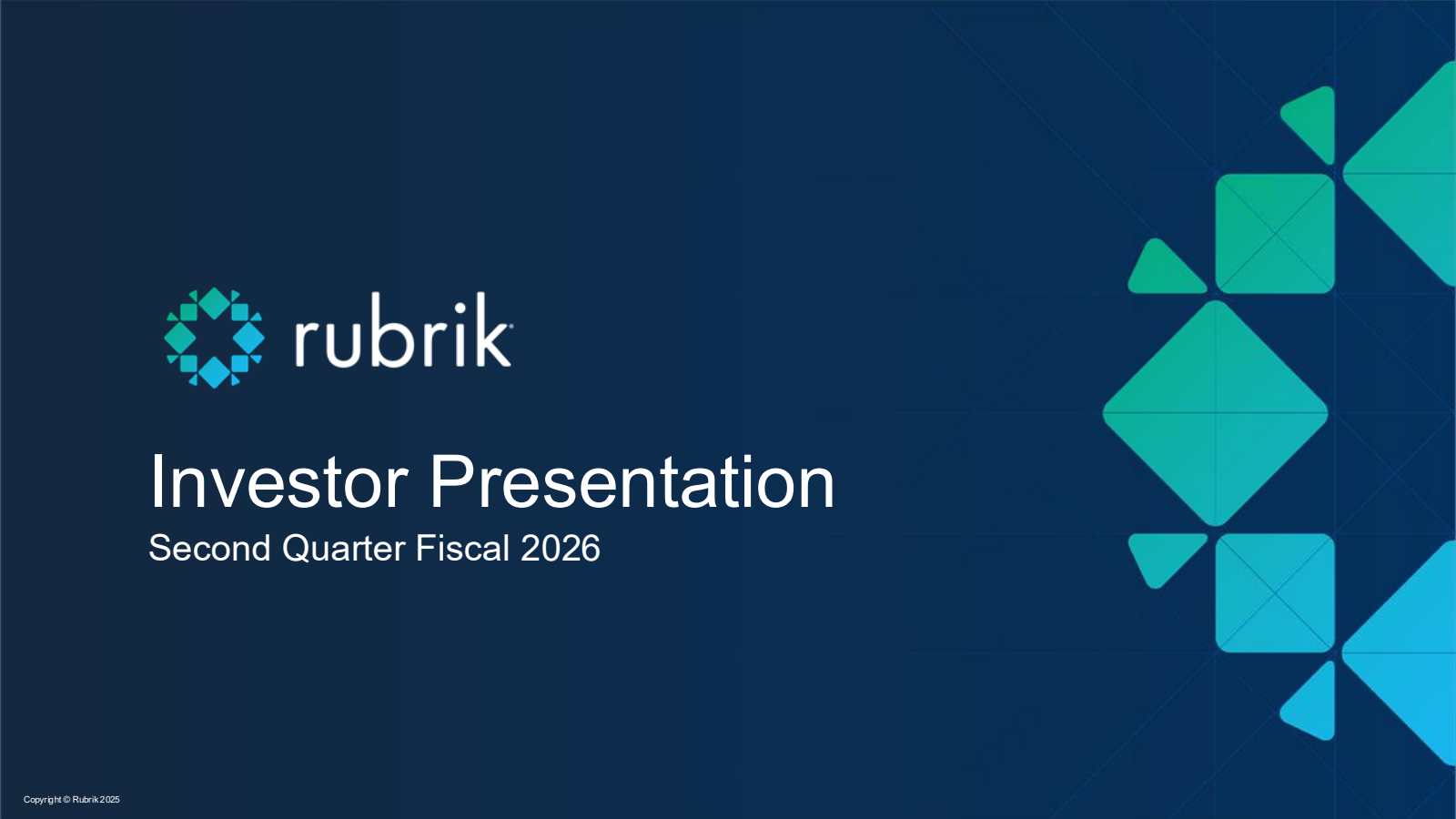 Rubrik's Q2 2026 Slide Deck