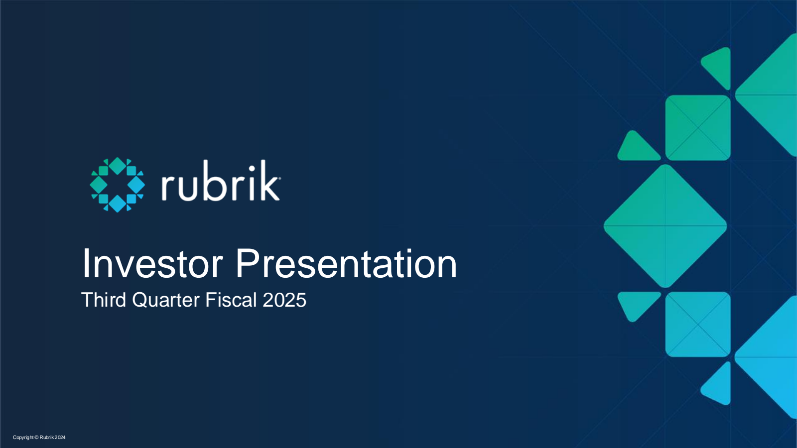 Rubrik's Q3 2025 Slide Deck