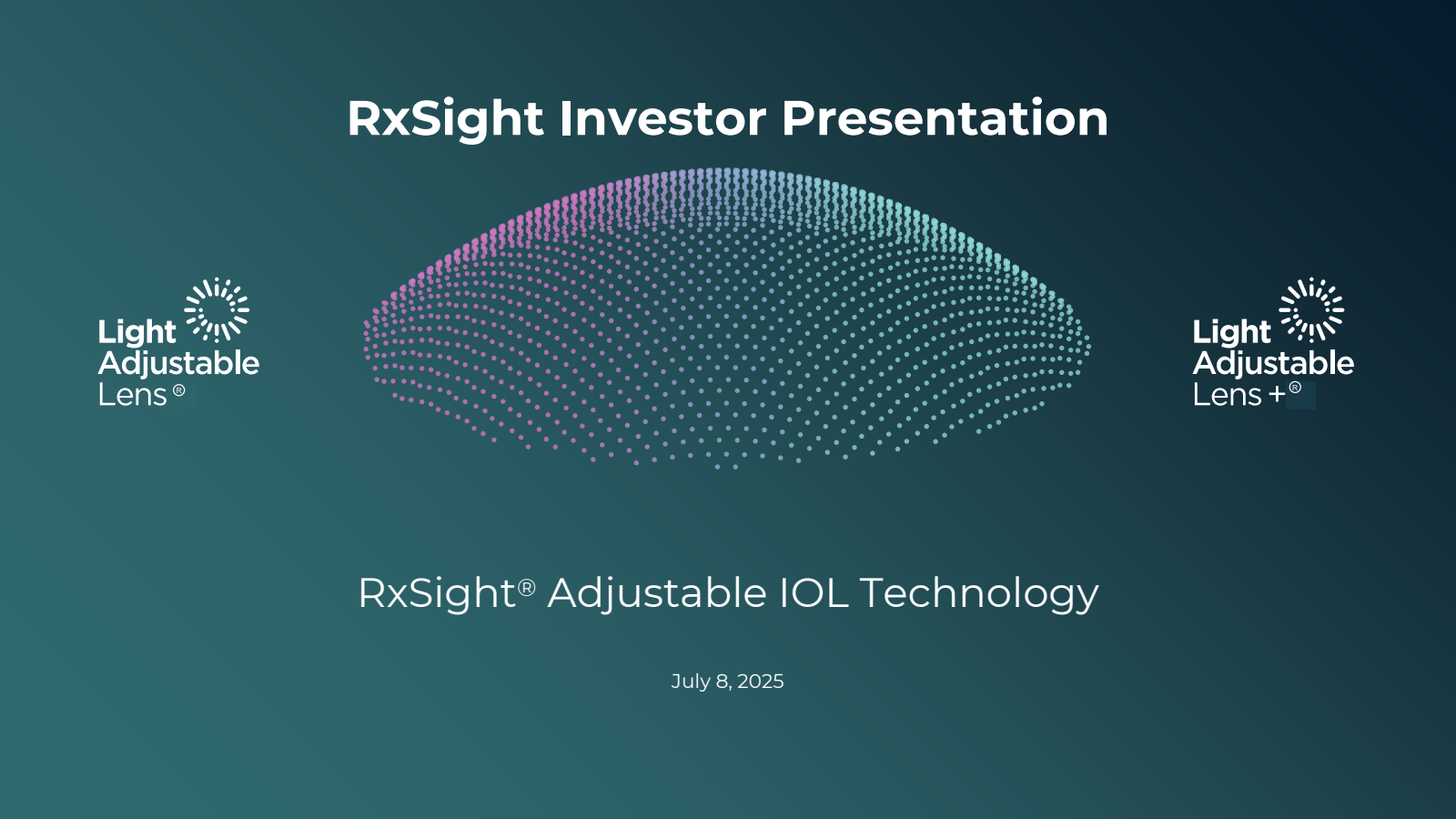 RxSight's Guidance Update Slide Deck