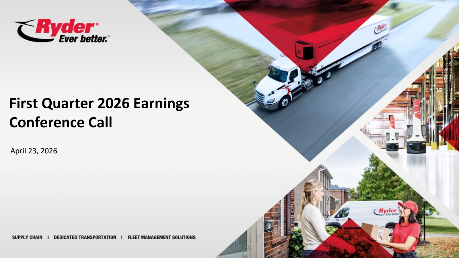 Ryder System's Q1 2026 Slide Deck