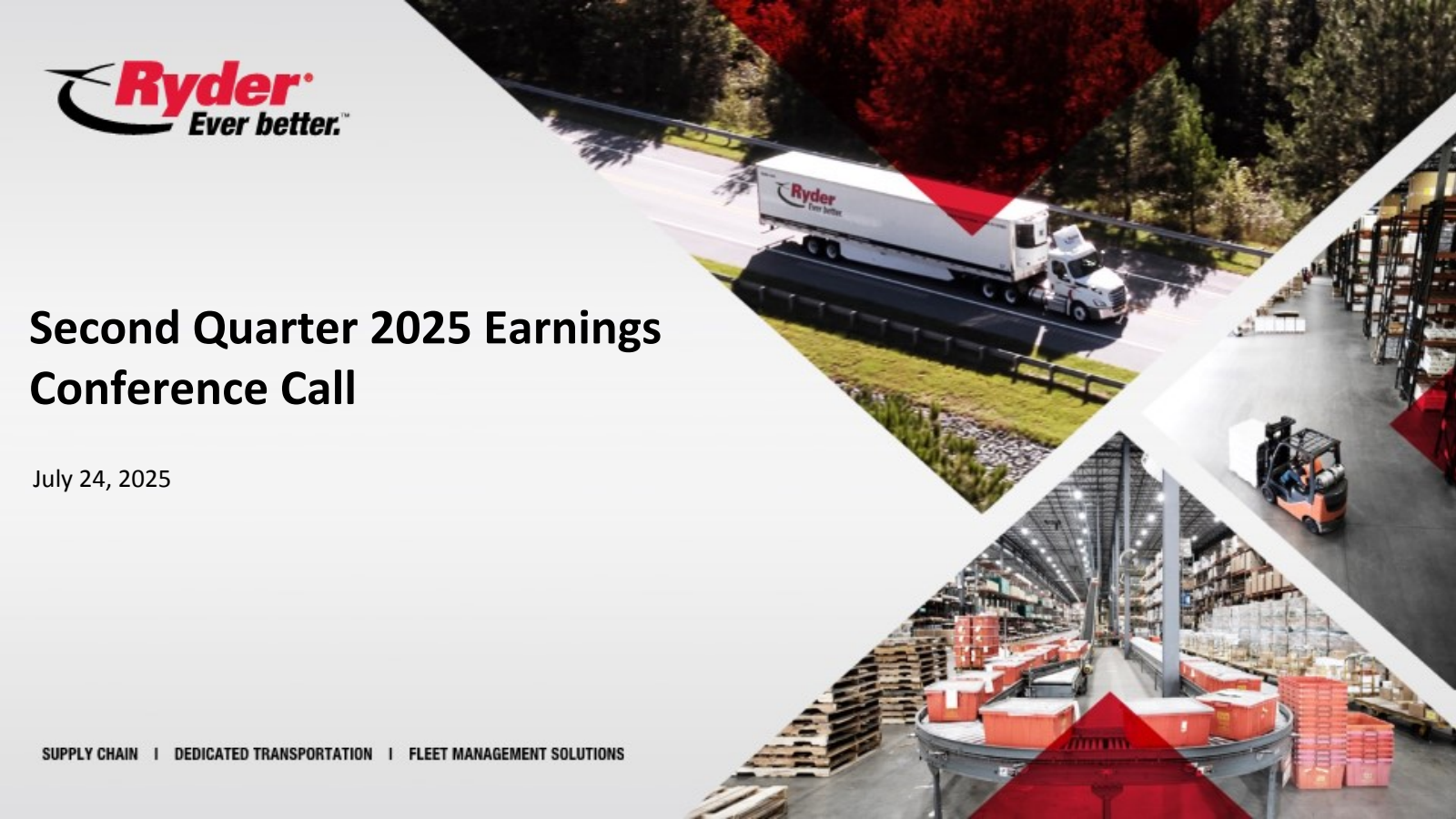 Ryder System's Q2 2025 Slide Deck