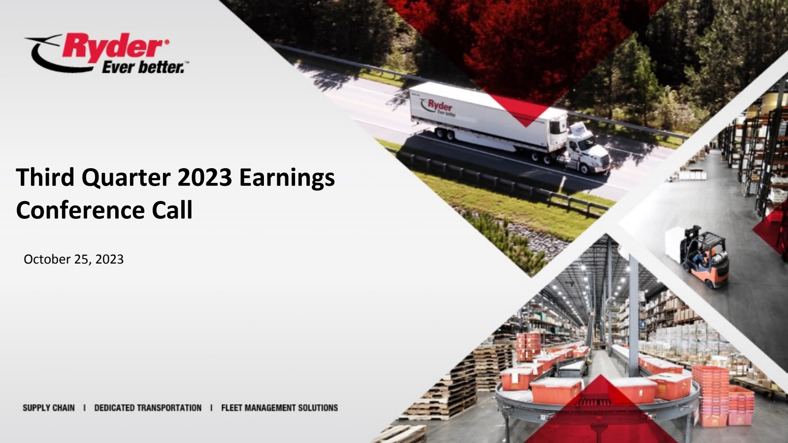 Ryder System's Q3 2023 Slide Deck