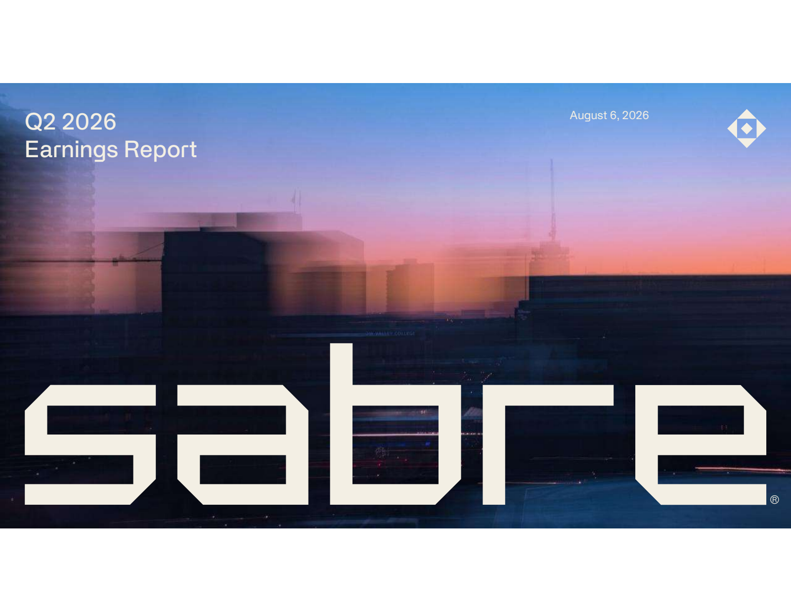 Sabre's Q2 2026 Slide Deck