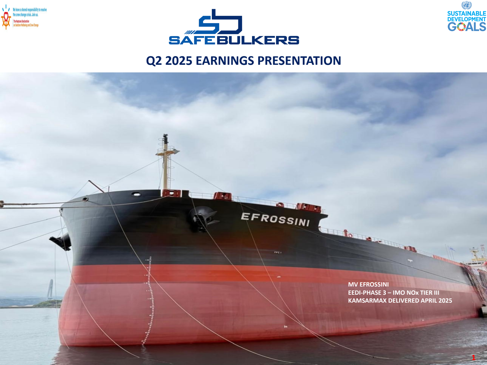 Safe Bulkers' Q2 2025 Slide Deck