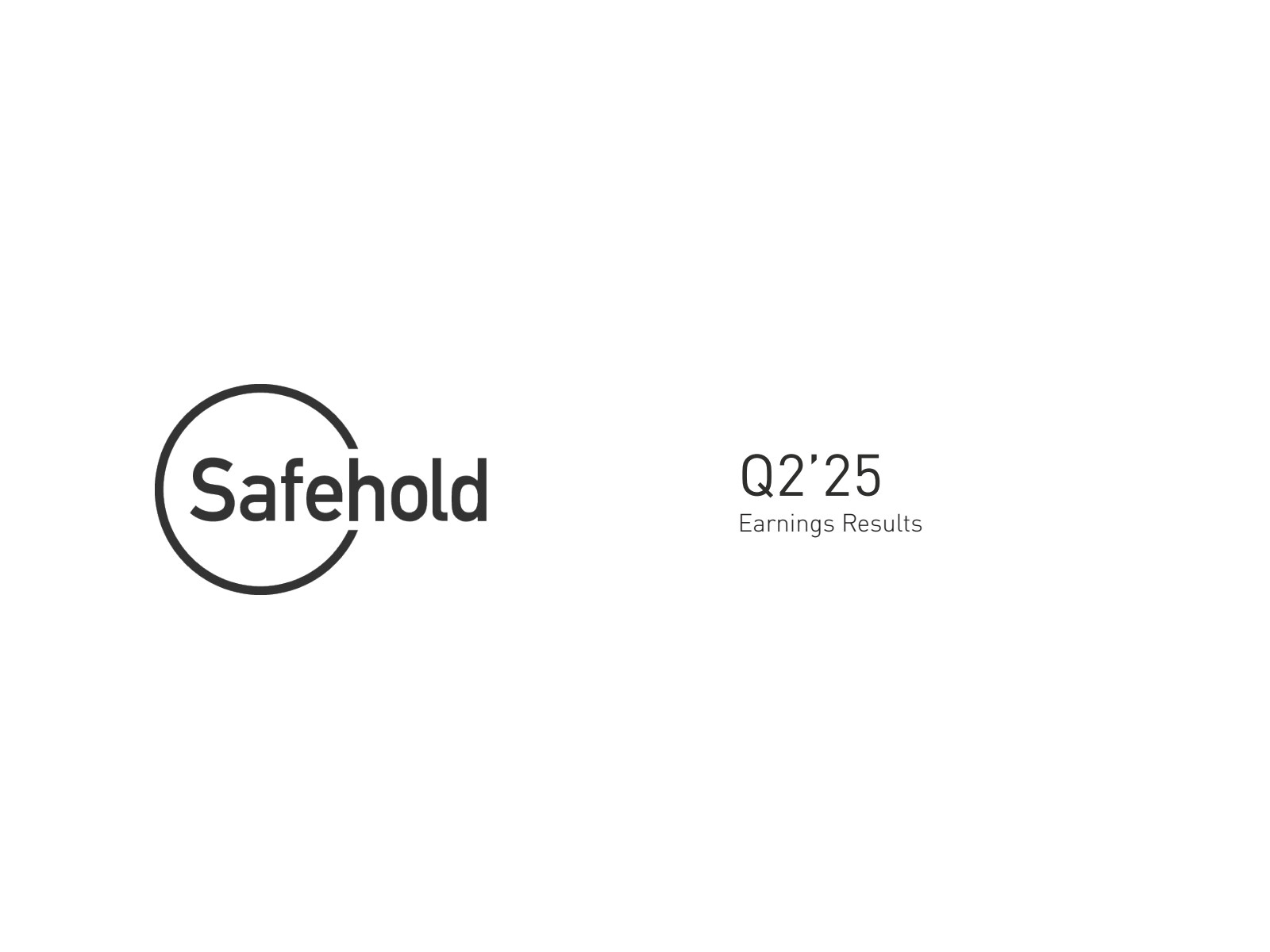 Safehold's Q2 2025 Slide Deck
