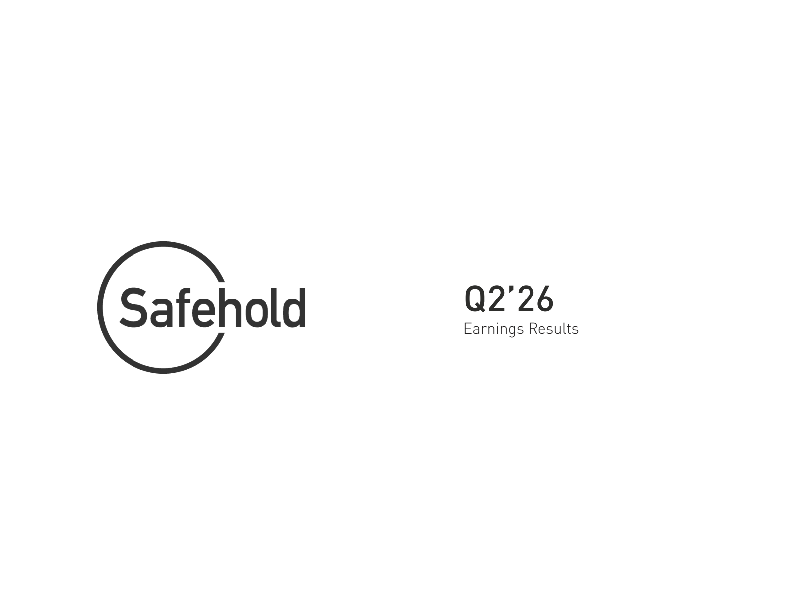 Safehold's Q2 2026 Slide Deck