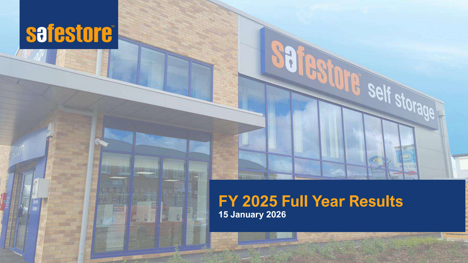 Safestore's H2 2025 Slide Deck