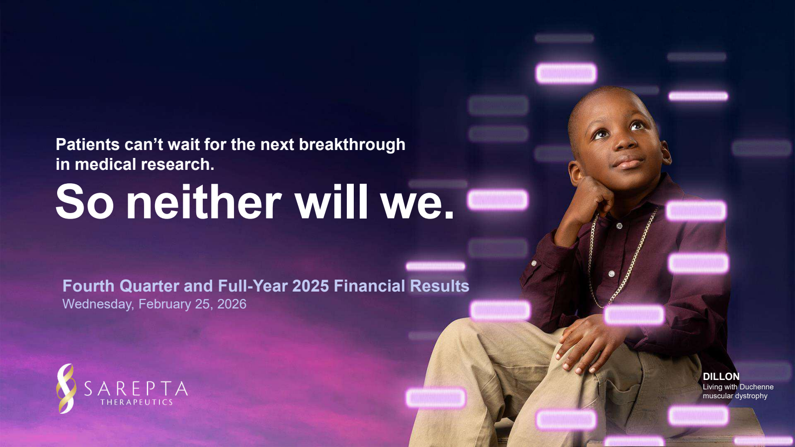 Sarepta Therapeutics' Q4 2025 Slide Deck