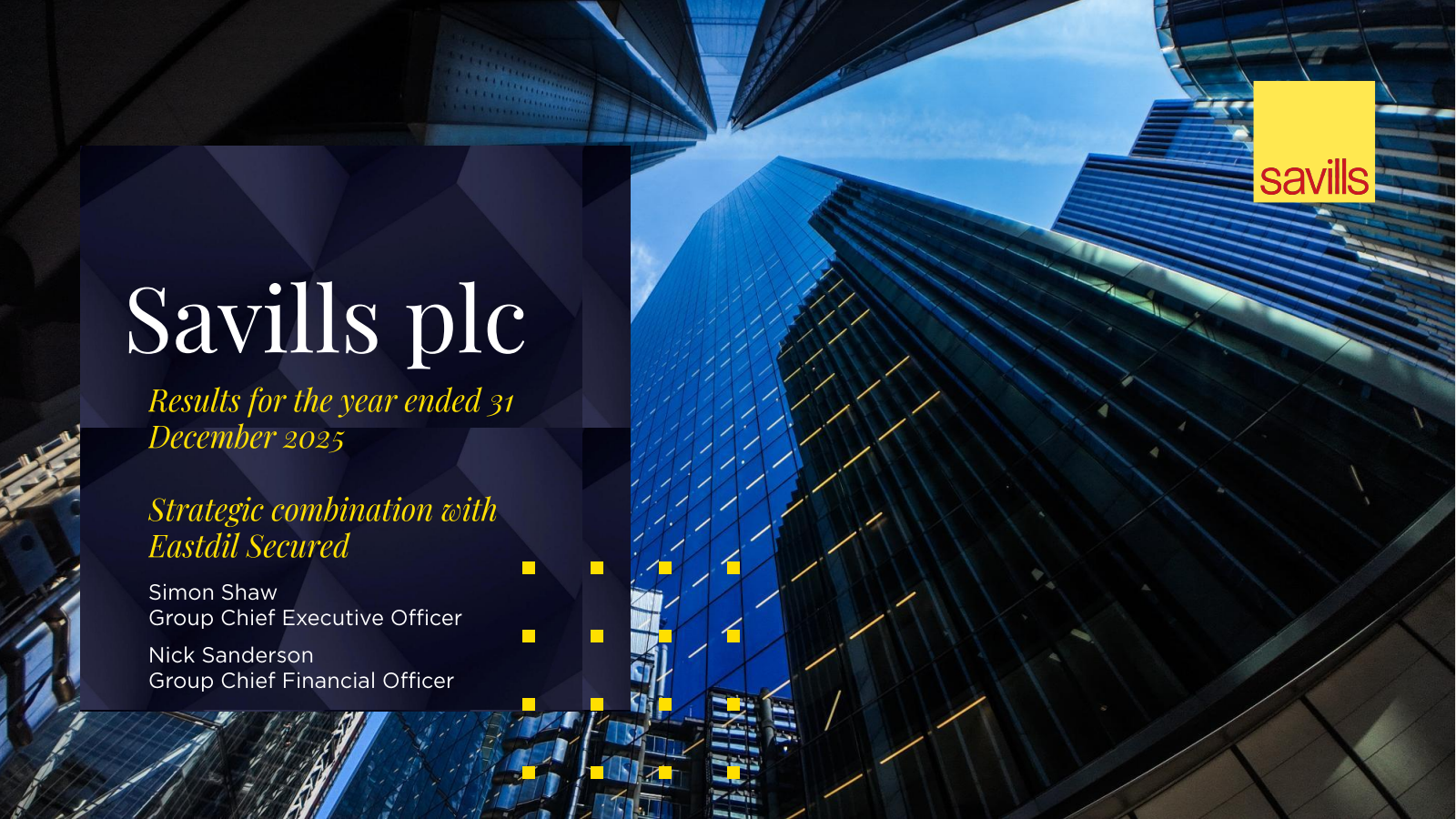Savills' H2 2025 & Acquisition Slide Deck