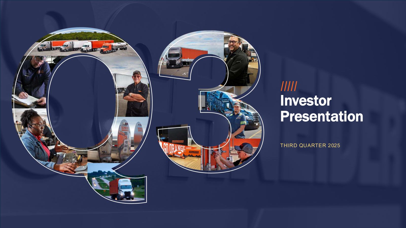 Schneider National's Q3 2025 Slide Deck