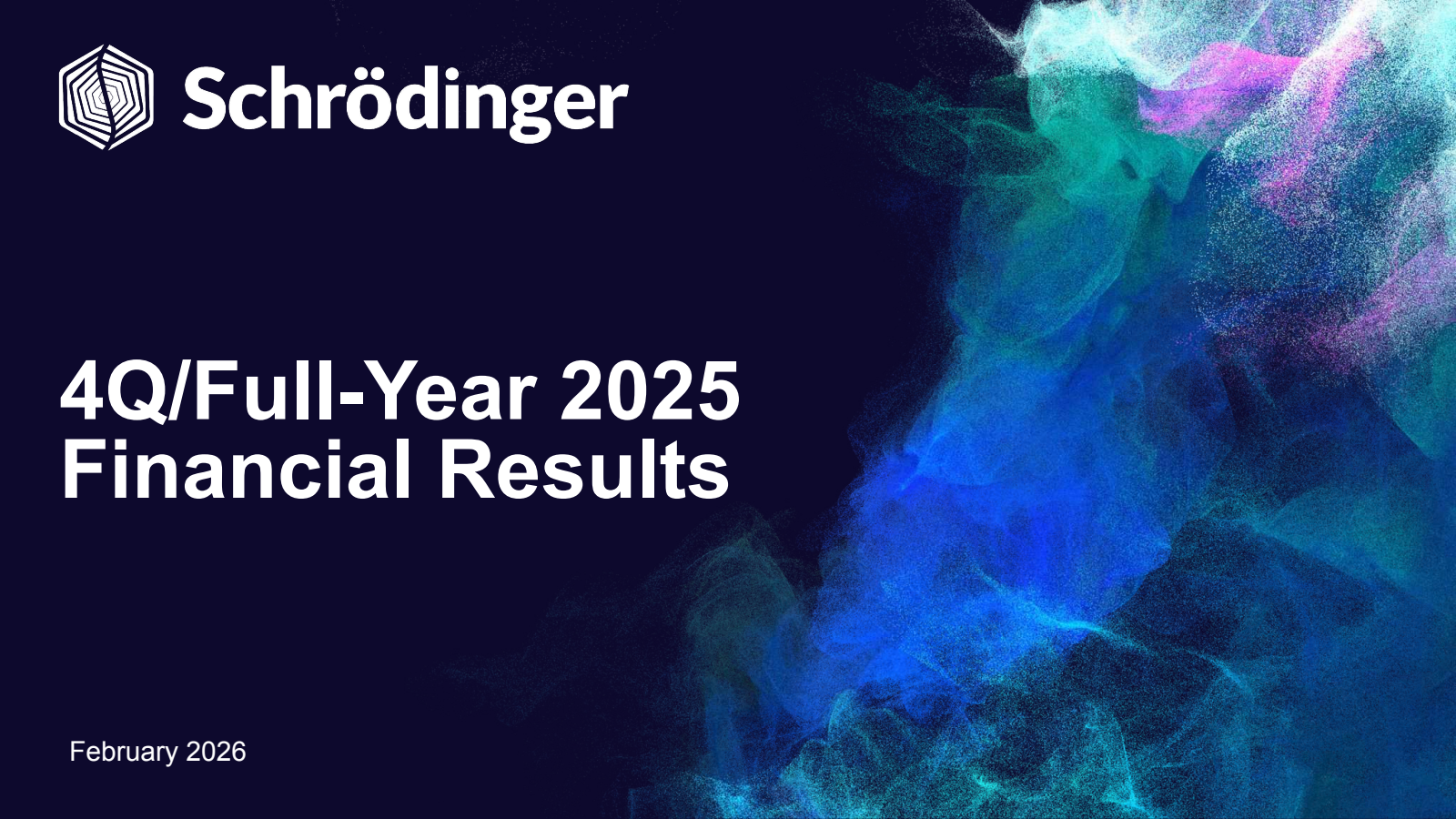 Schrodinger's Q4 2025 Slide Deck
