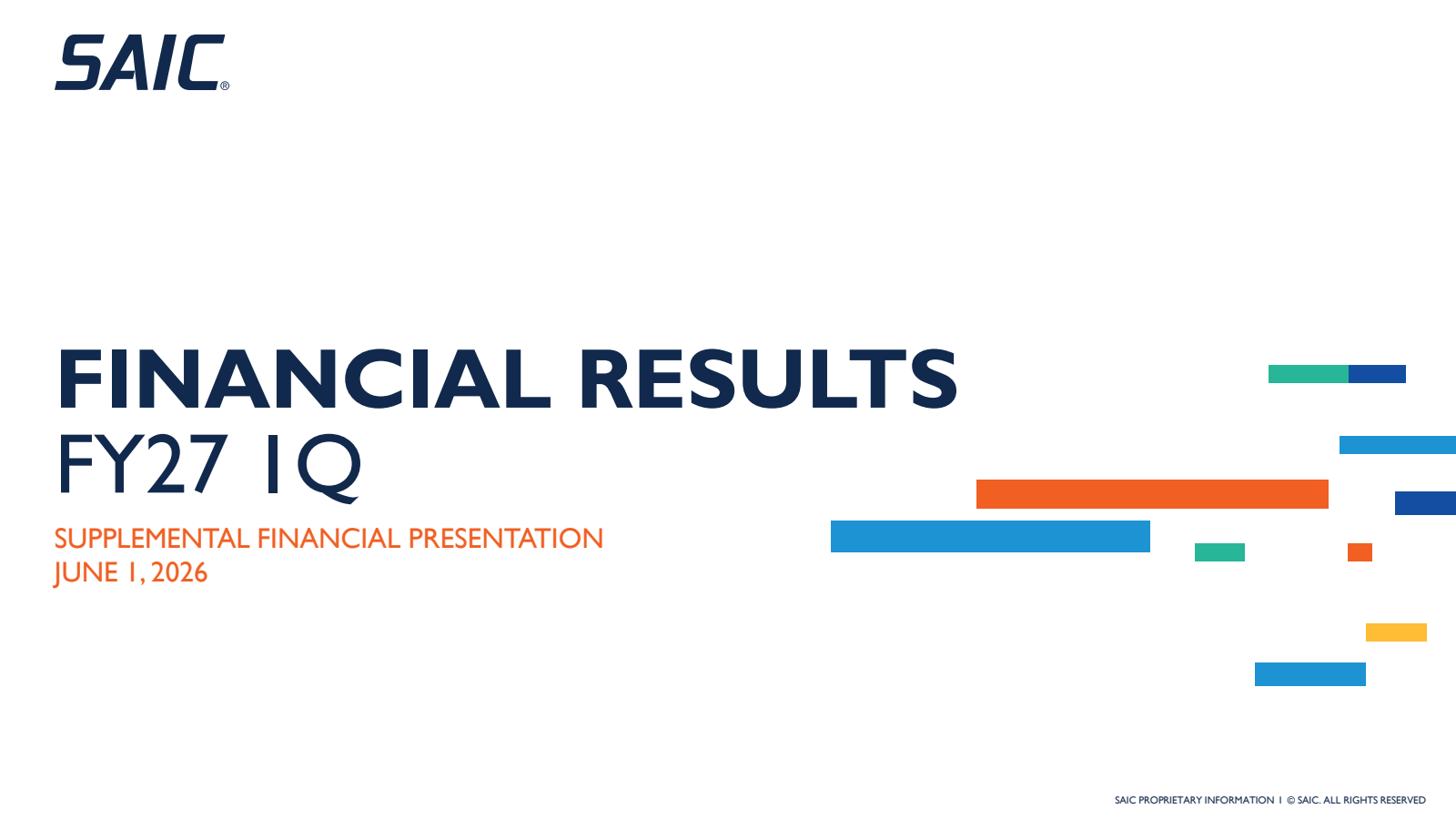 Science Applications International's Q1 2027 Slide Deck