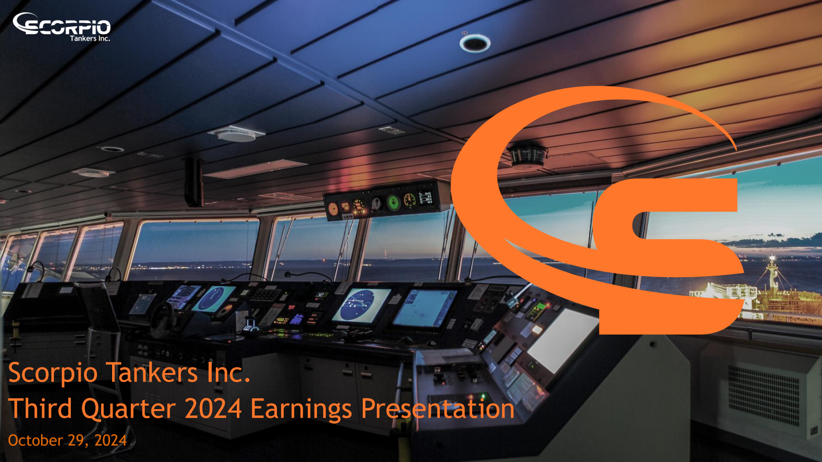 Scorpio Tankers' Q3 2024 Slide Deck