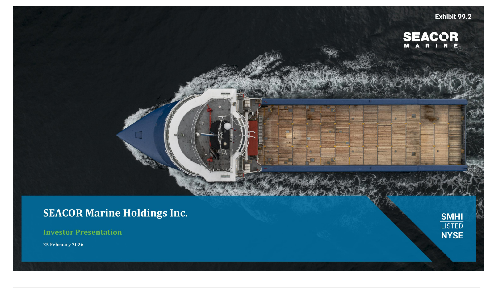 SEACOR Marine's Q4 2025 Slide Deck
