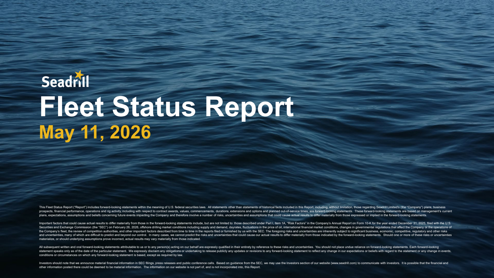 Seadrill's Q1 2026 Slide Deck