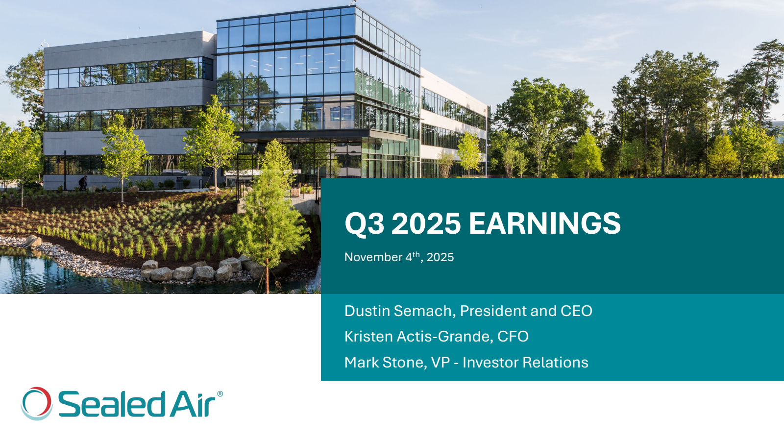 Sealed Air's Q3 2025 Slide Deck