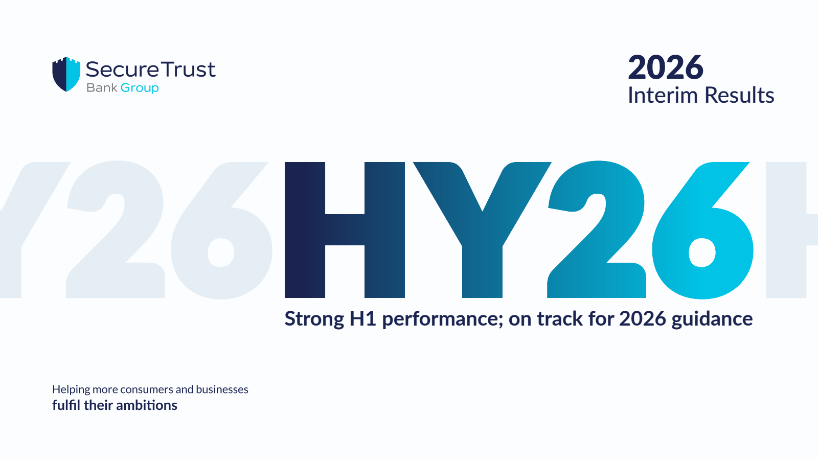 Secure Trust Bank's H1 2026 Slide Deck