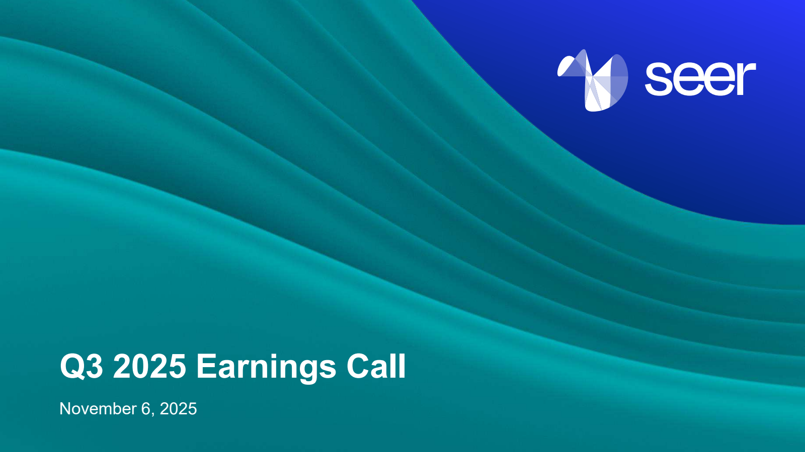 Seer's Q3 2025 Slide Deck