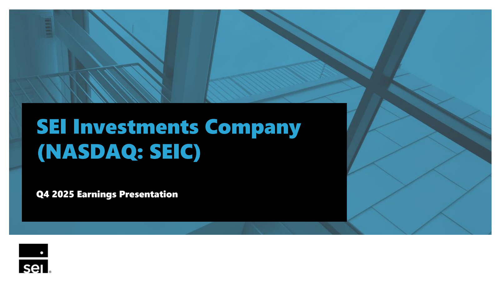 SEI Investments' Q4 2025 Slide Deck