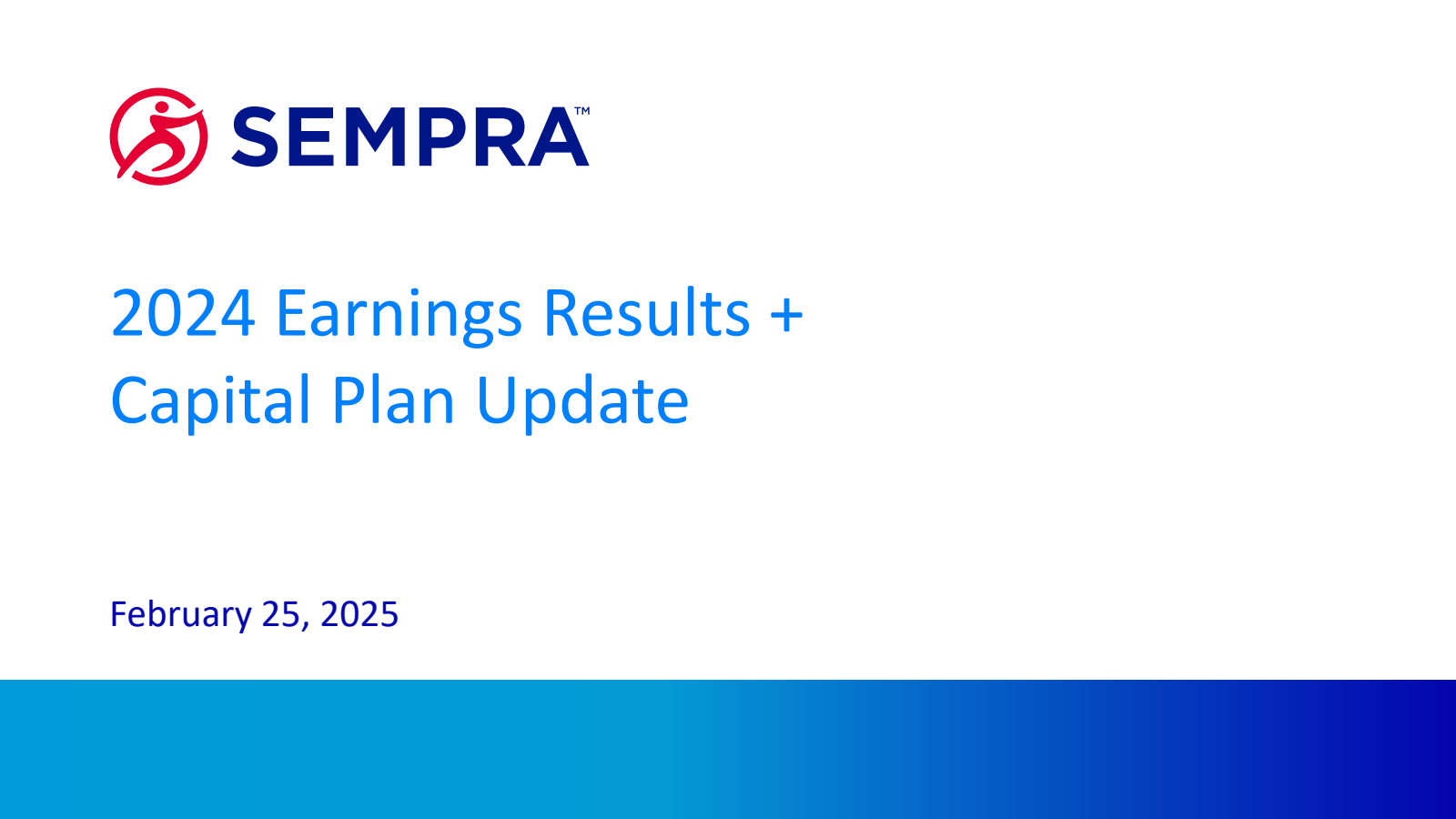 Sempra's Q4 2024 Slide Deck