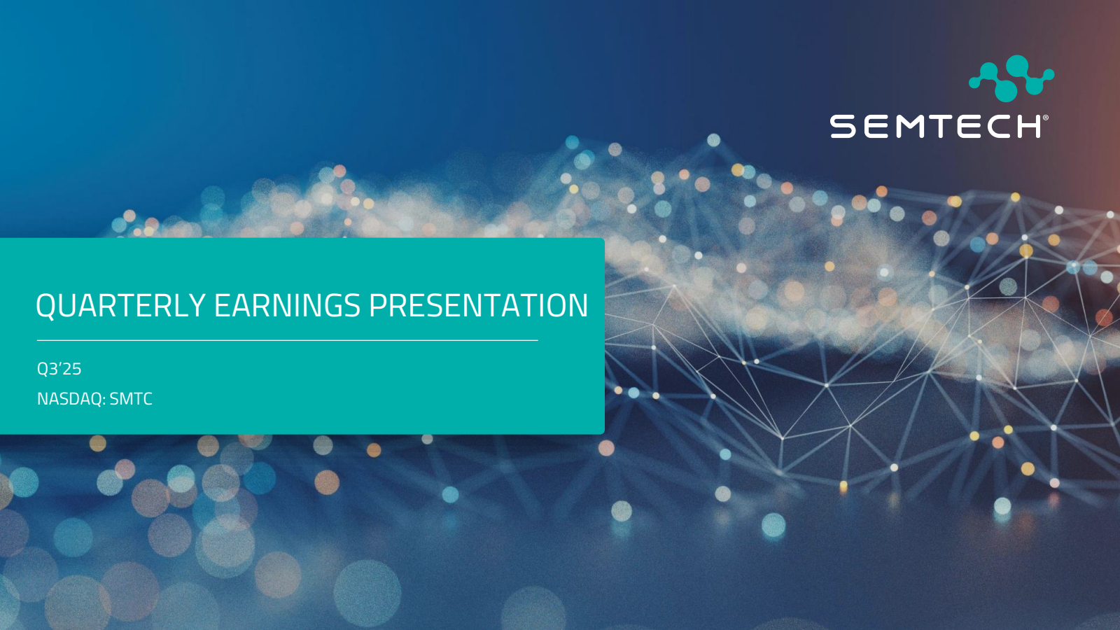 Semtech's Q3 2025 Slide Deck