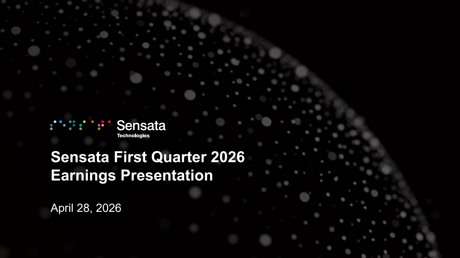 Sensata Technologies' Q1 2026 Slide Deck
