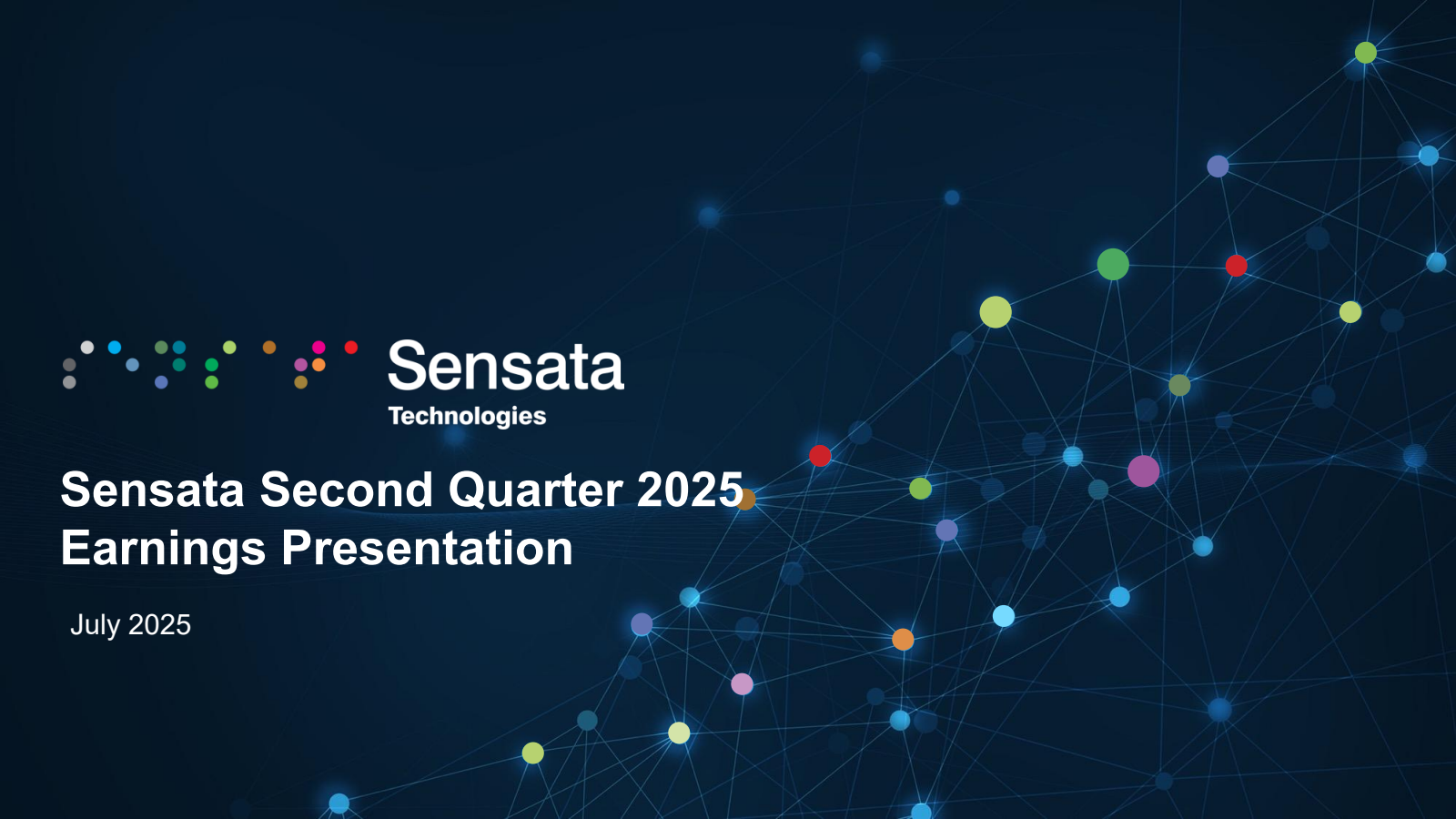 Sensata Technologies' Q2 2025 Slide Deck