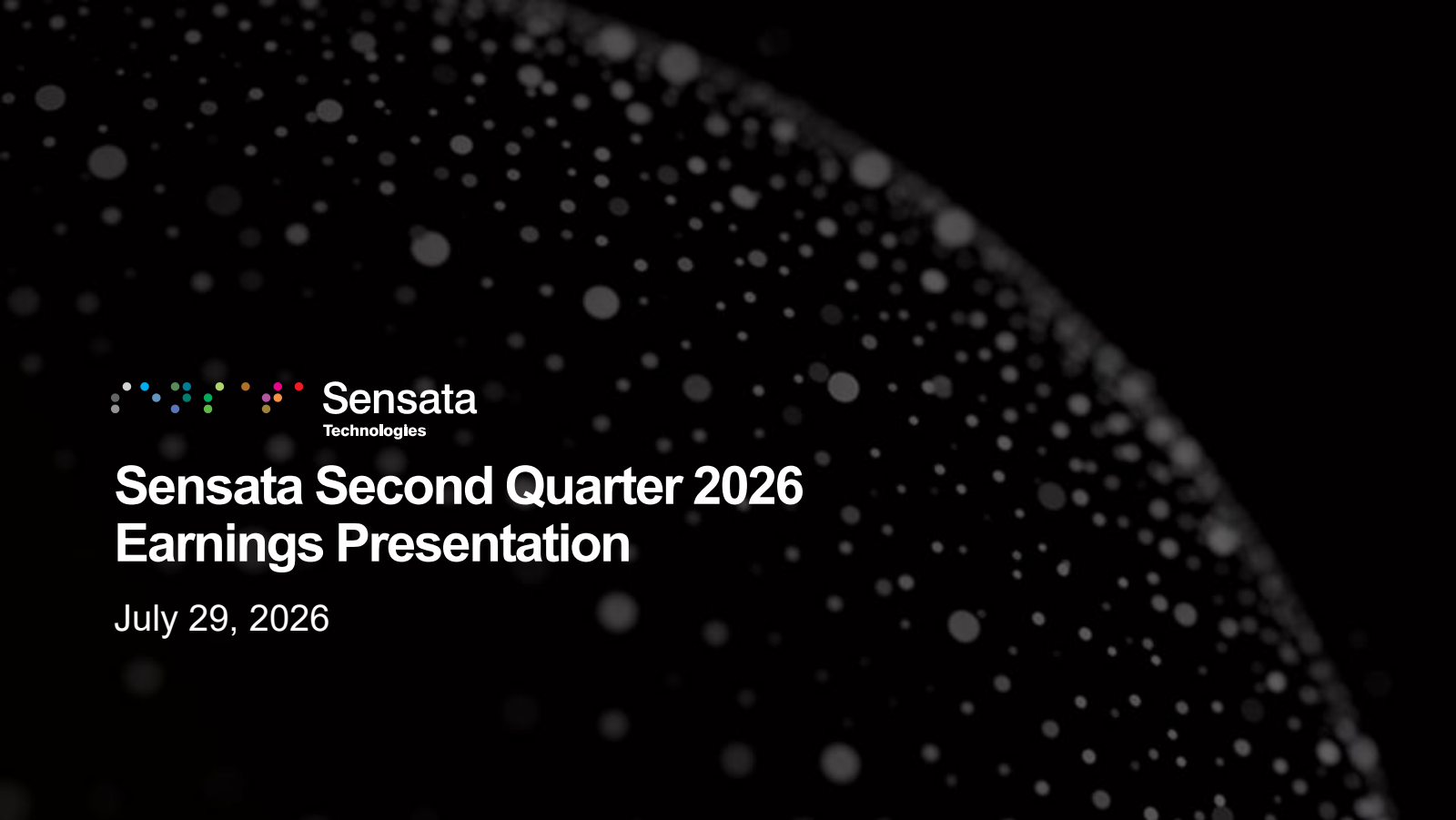 Sensata Technologies' Q2 2026 Slide Deck