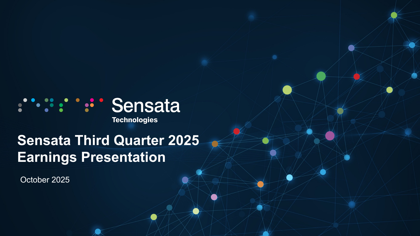 Sensata Technologies' Q3 2025 Slide Deck
