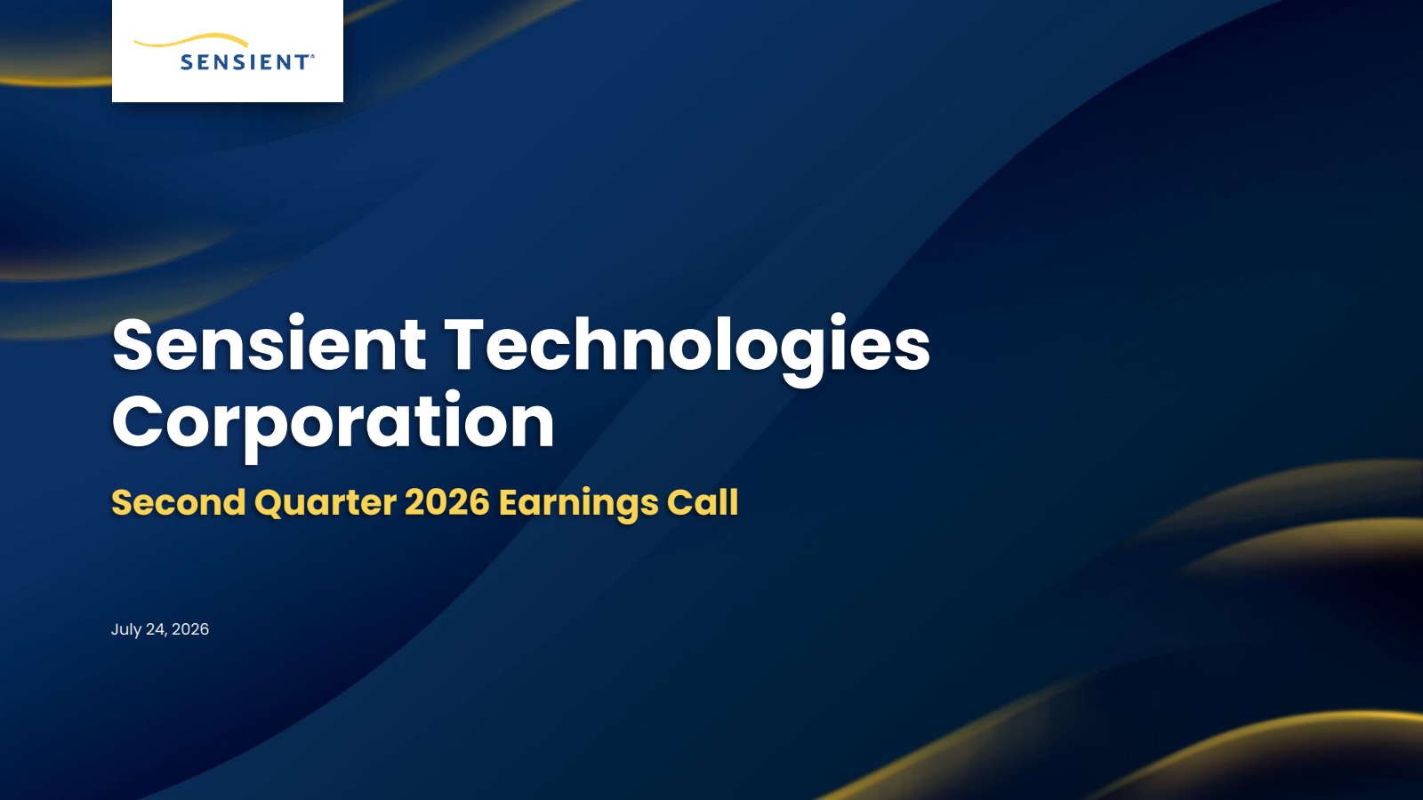 Sensient Technologies' Q2 2026 Slide Deck