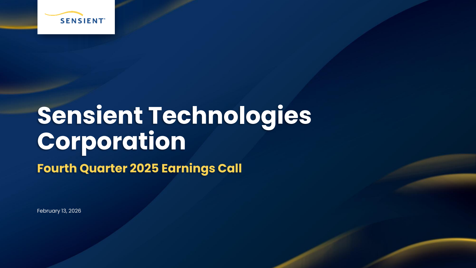 Sensient Technologies' Q4 2025 Slide Deck