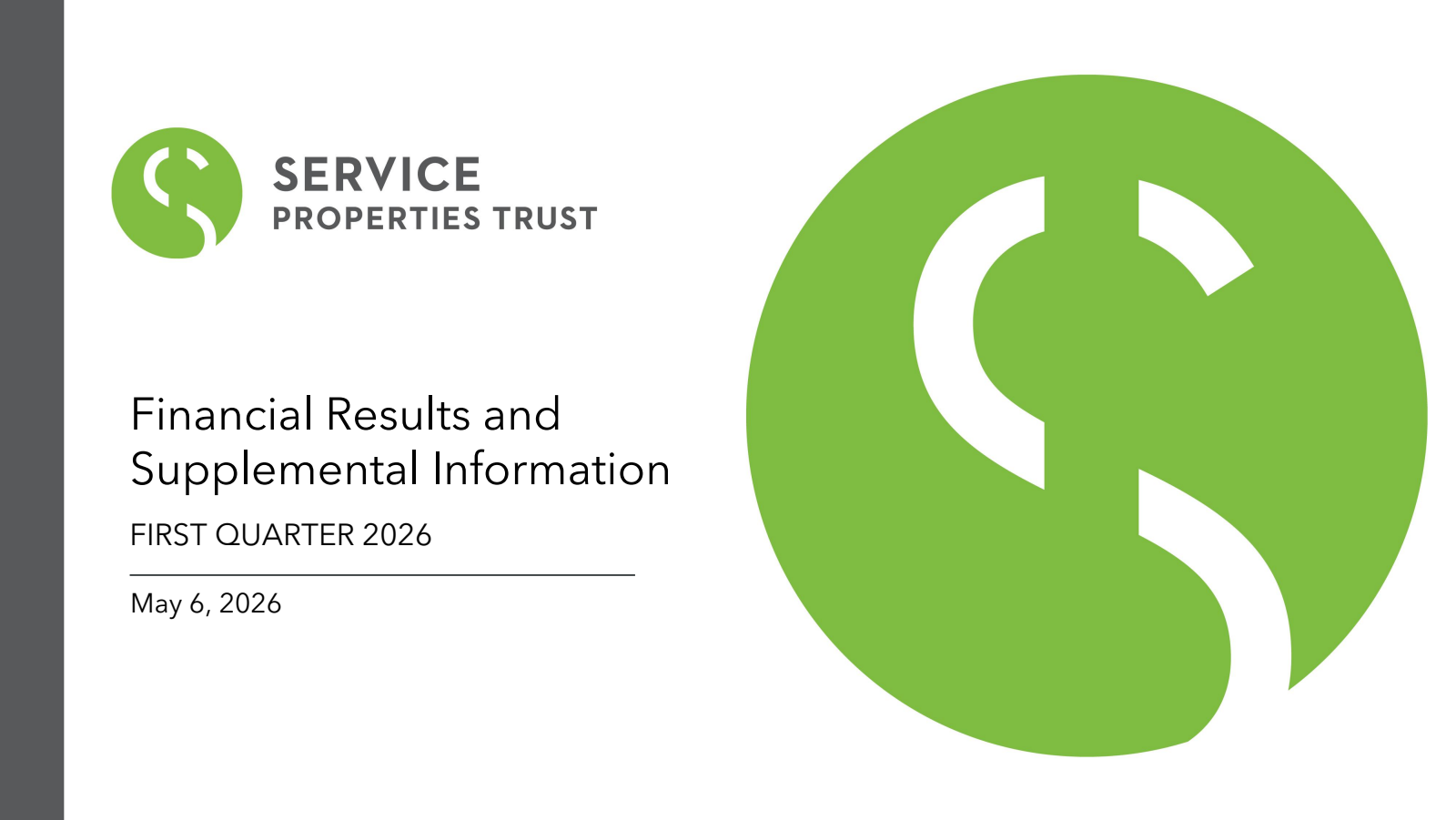 Service Properties Trust's Q1 2026 Slide Deck