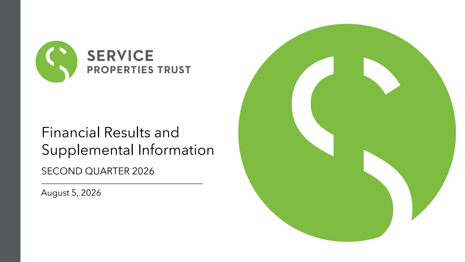 Service Properties Trust's Q2 2026 Slide Deck