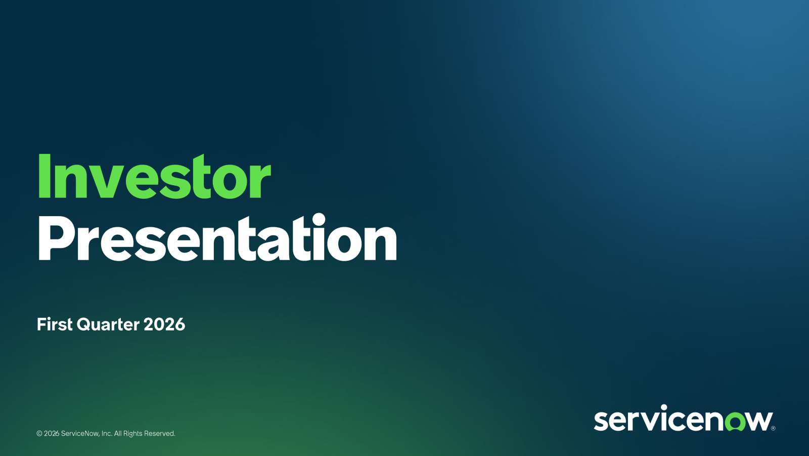 ServiceNow's Q1 2026 Slide Deck