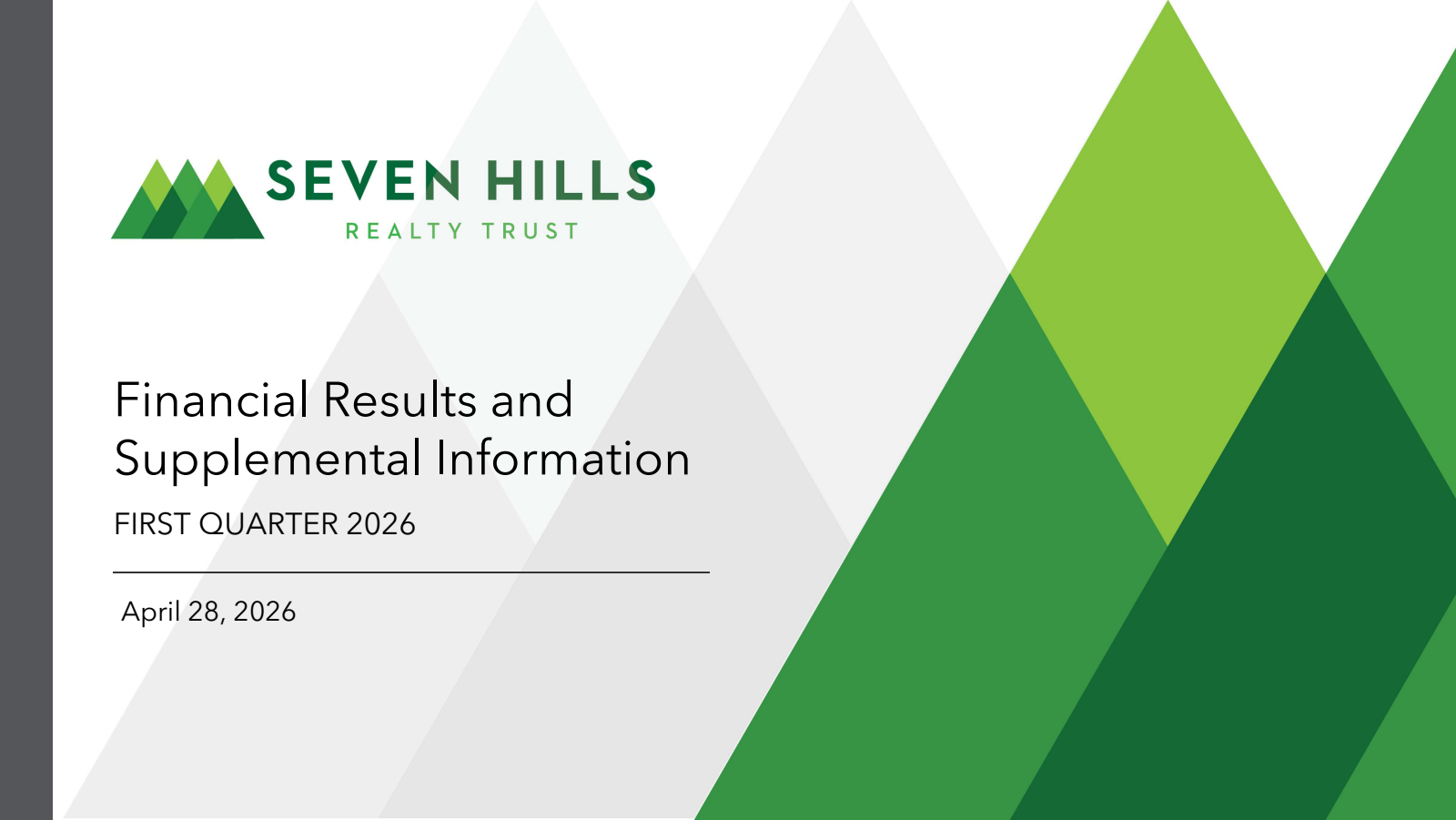 Seven Hills Realty Trust's Q1 2026 Slide Deck